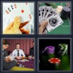 4 Fotos 1 Palavra De Poker De Ases Fichas