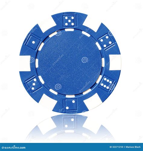 Azul De Fichas De Poker Imagens