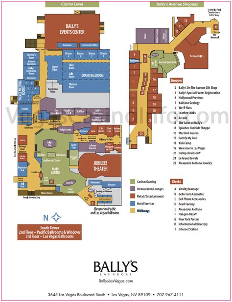 Ballys Casino Mapa