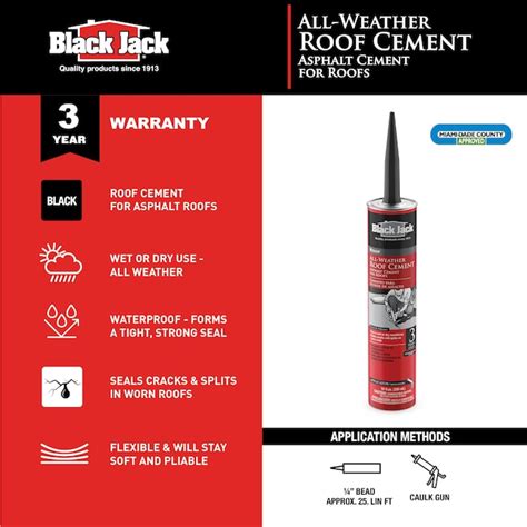 Black Jack 10 Fl Oz Impermeavel De Cimento Telhado Selante