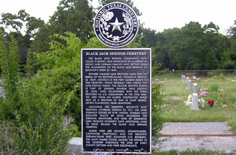 Black Jack Springs Cemiterio Fayette County Texas