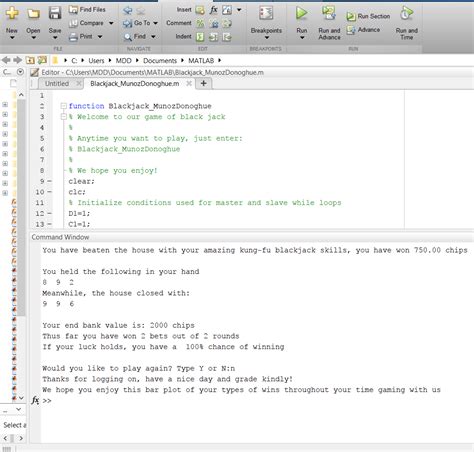 Blackjack Codigo Matlab
