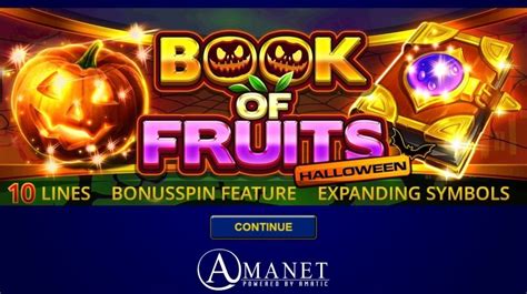 Book Of Fruits Halloween Leovegas