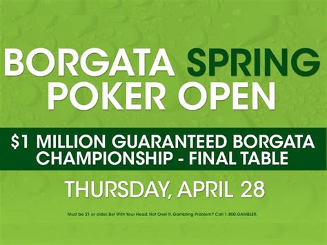 Borgata Poker Open Agenda