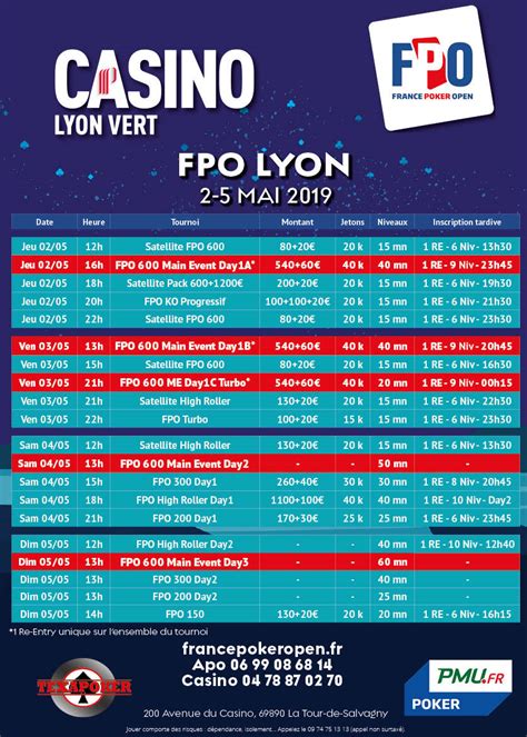 Calendrier Tournois Poker Lyon Vert