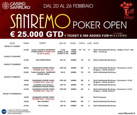 Casino Di Sanremo Poker Ao Vivo