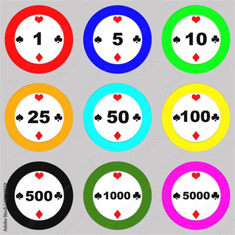 Casino Poker Chips Valores De Cor