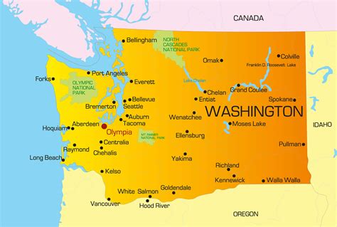 Cassinos Indigenas No Estado De Washington Mapa