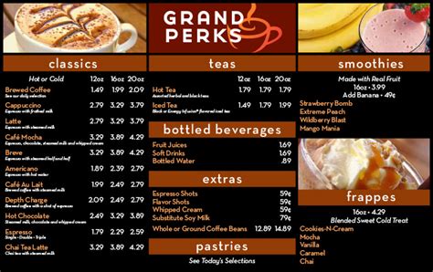 Chama Grand Casino Menu