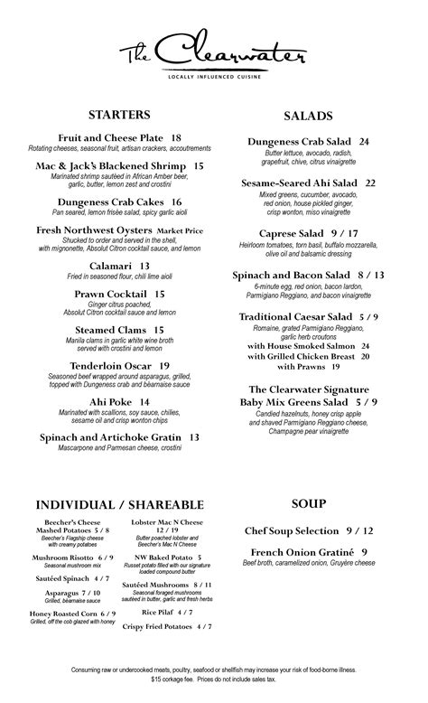 Clearwater Casino Deli Menu