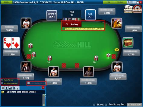 Codice Bonus William Hill Poker