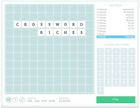 Crossword Riches Pokerstars