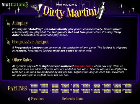 Dirty Martini Slots Livres