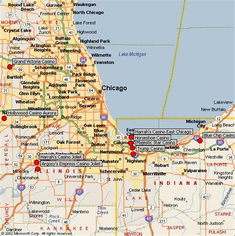 East Chicago Casino Mapa