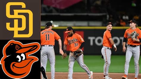 Estadisticas de jugadores de partidos de Baltimore Orioles vs San Diego Padres