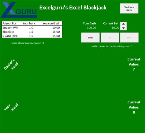 Excel Blackjack Macro