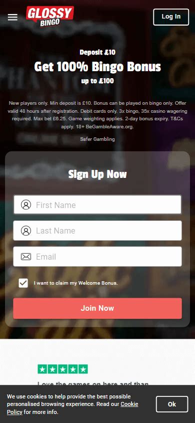 Glossy Bingo Casino Mobile
