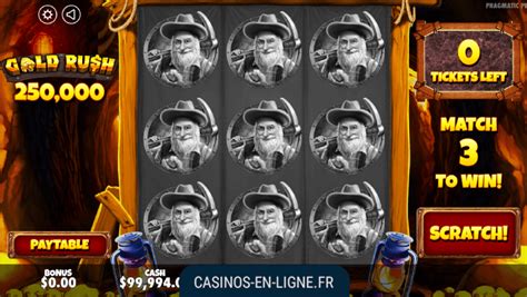 Gold Rush Scratchcard Bwin