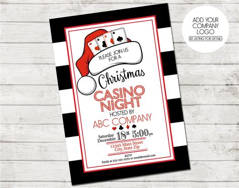 Holiday Party Casino Convites