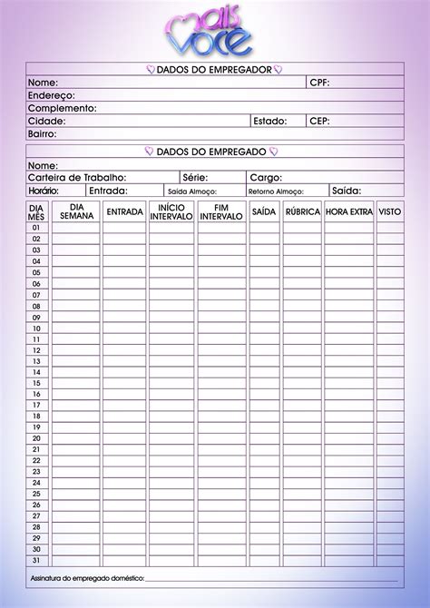 Horario Inscrever Modelo De Folha De