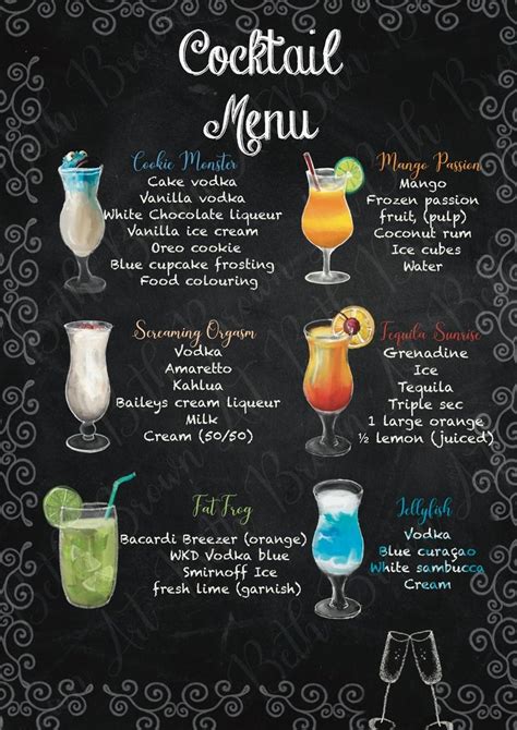 Jupiters Casino Menu De Cocktails