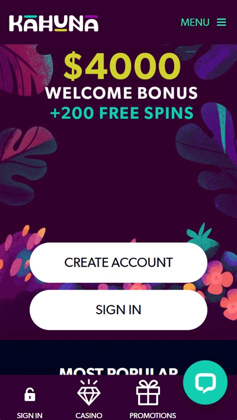 Kahuna Casino Mobile