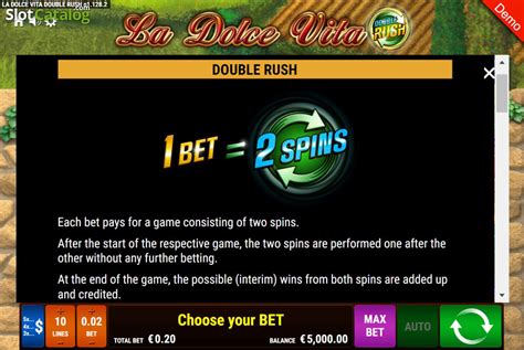 La Dolce Vita Double Rush Pokerstars