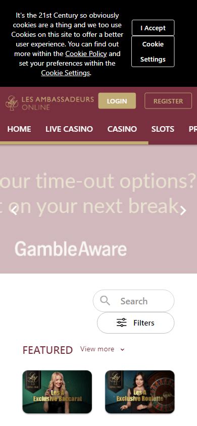 Les Ambassadeurs Online Casino Mobile