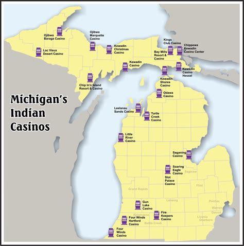 Michigan Casinos Mapa