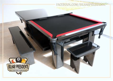 Monaco Madeira De Jantar De Poker De Mesa De Bilhar   Mogno Ou Acabamento Preto