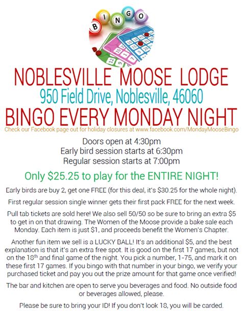 Noblesville Moose Lodge Poker
