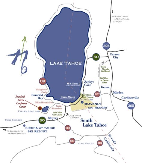 North Lake Tahoe Casinos Mapa