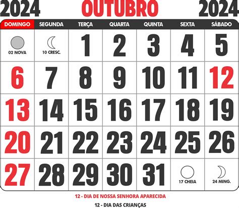 Outubro 2024 Calendario Com Slots De Tempo