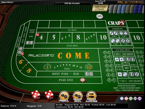 Pala Casino Craps Desacordo