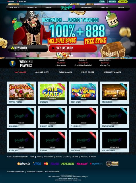 Paradise 8 Casino Online