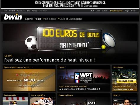 Paris Sportifs Et Jeux De Poker En Ligne Bwin Fr