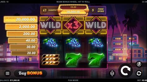 Play Miami Bonus Wheel Hit N Roll Slot