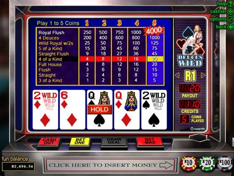 Play Poker 7 Bonus Deuces Wild Slot