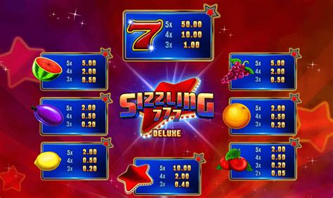 Play Sizzling 777 Deluxe Slot