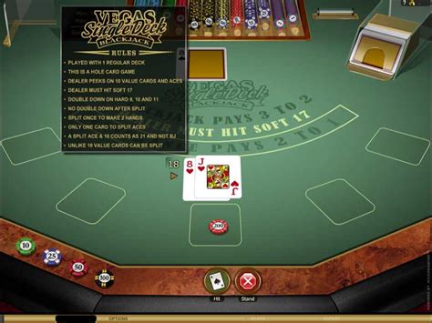 Play Vegas Single Deck Blackjack Slot