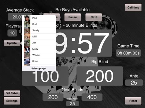 Poker Cego Timer Ipad