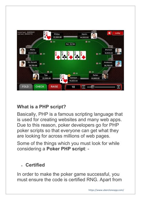 Poker Script Php