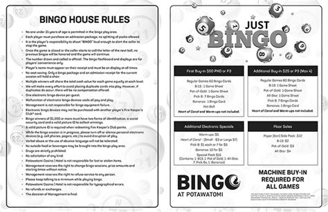 Potawatomi Casino Bingo Percevejos