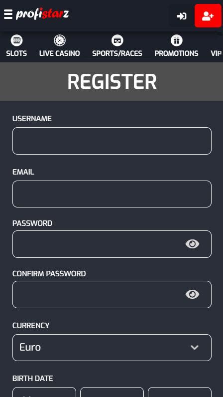 Profistarz Casino Login