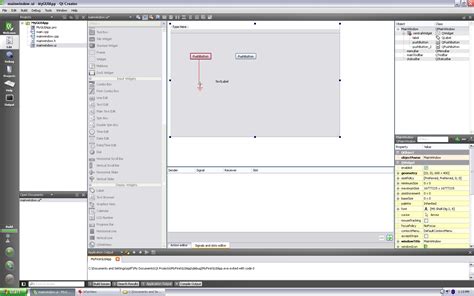 Qt4 Designer Sinal De Slot Editor