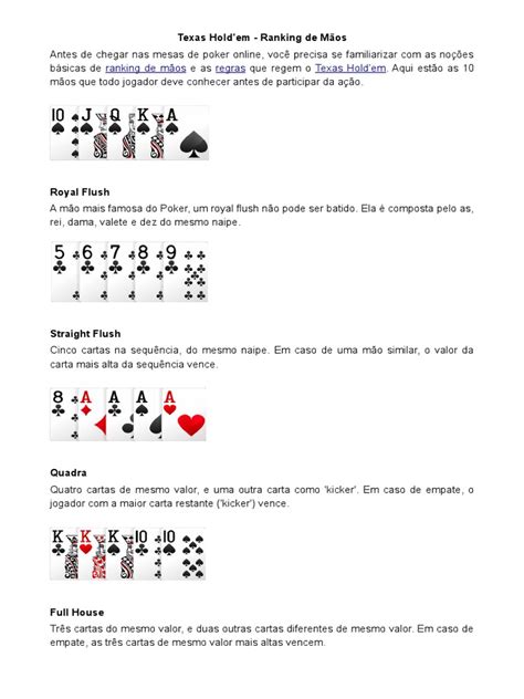 Regras De Poker Texas Hold Em Desempate