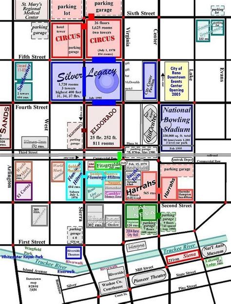 Reno Nevada Casino Strip Mapa