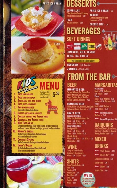 Rios Casino 446 Clube Menu