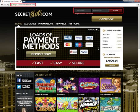 Secret Slots Casino Login