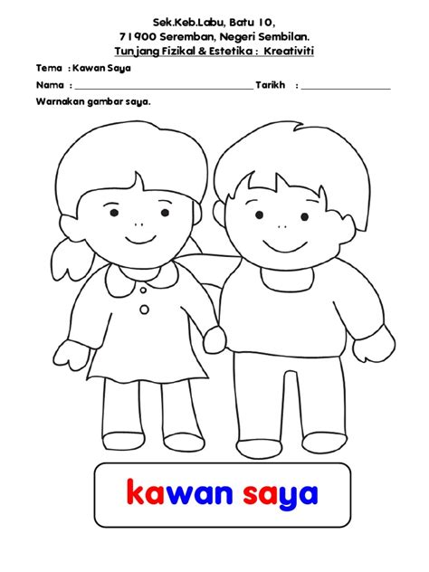 Slot Pengajaran Prasekolah Tema Kawan Saya